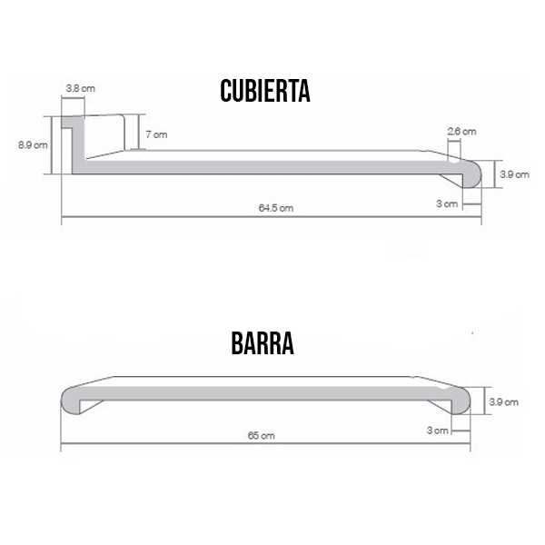 BARRA 2.44 DEKKEN BUTTERUM GRANITE 7732-90