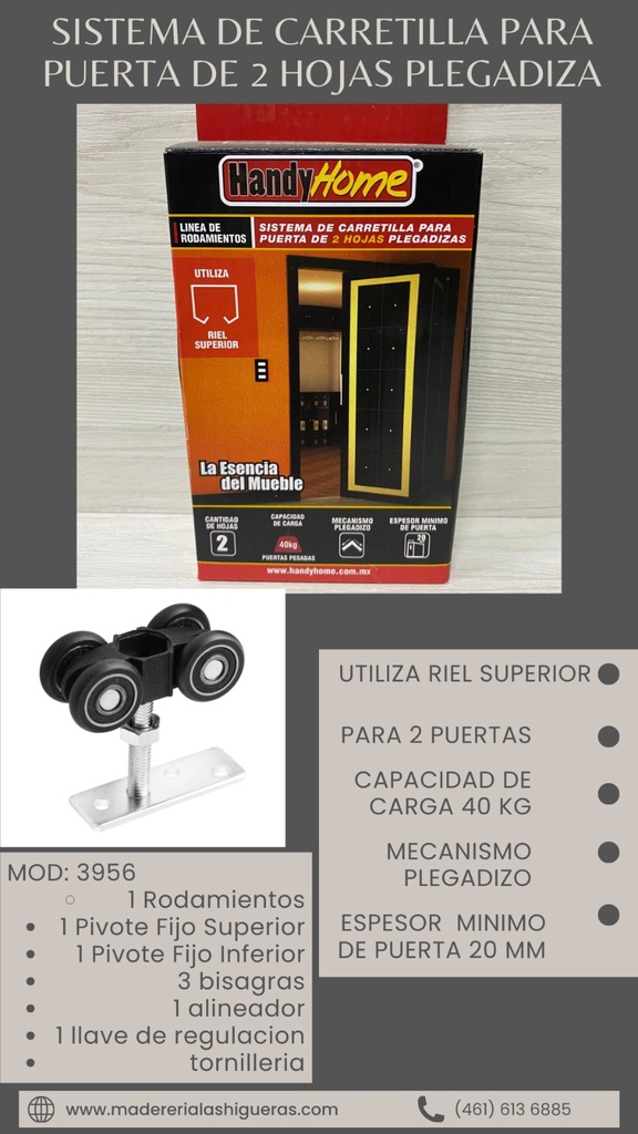 CARRETILLA HH PLEGADIZAS 2 PTAS 3956