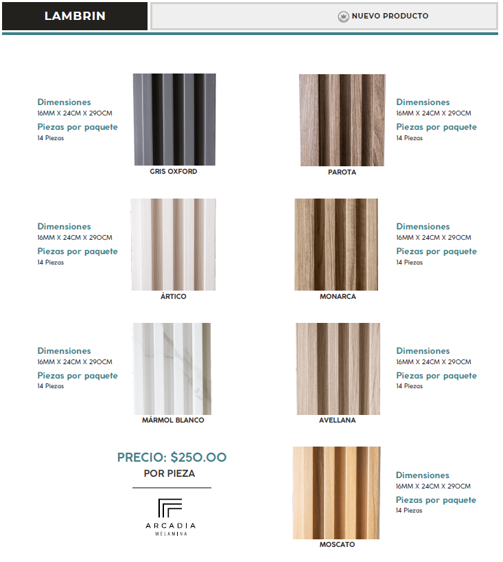 LAMBRIN MARMOL BLANCO DECORATIVO WPC P.107 2.4CMX16CMX2.9MTS