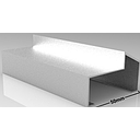 MARCO LAMINA GALV. BLANCO 85CM