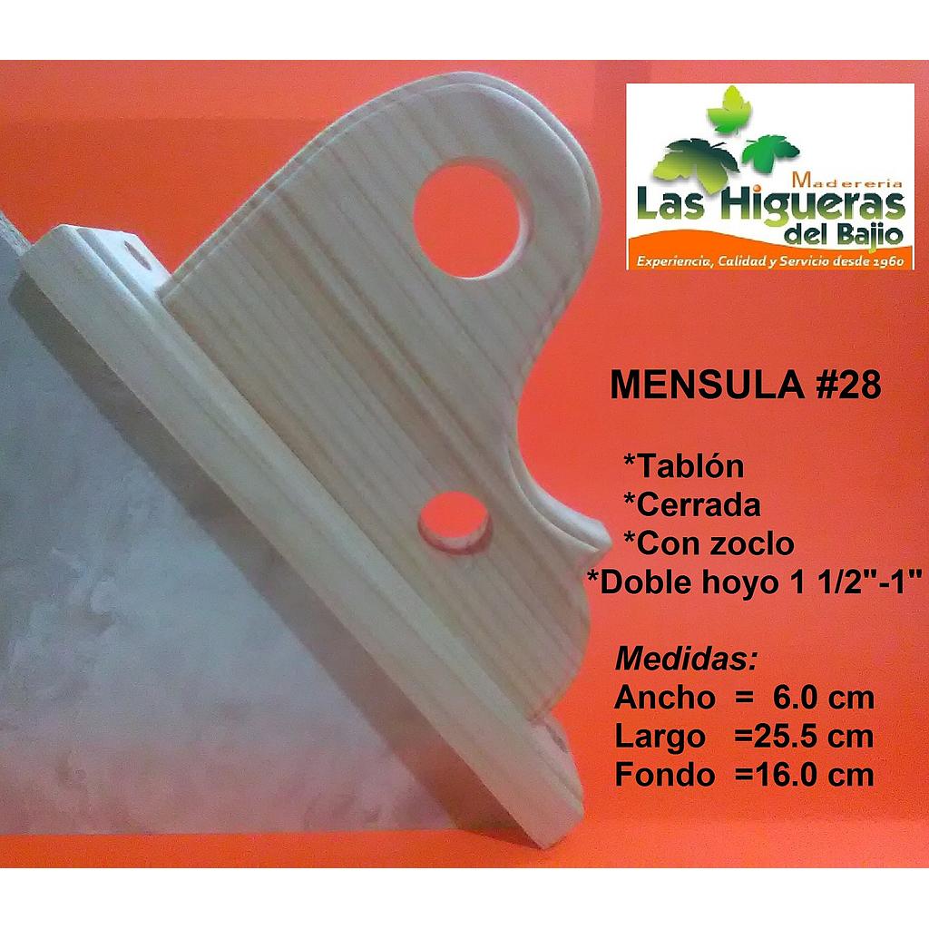 [MENSULA28] MENSULA CERR TABLON HOYO 1 Y 11/2 C/ZOCLO ALTA