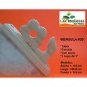 MENSULA FLOR TABLA C/HOJA HOYO 1" C/ZOCLO 14CM