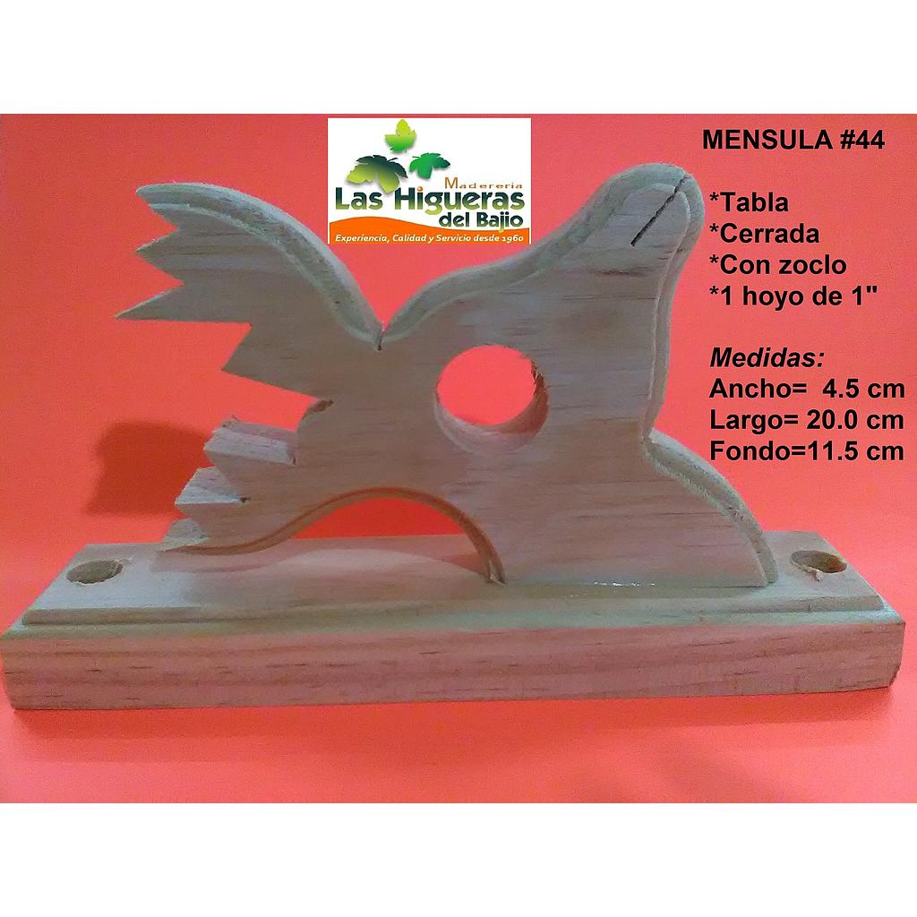 MENSULA VENADO CERRADO TABLA HOYO 1" C/ZOCLO