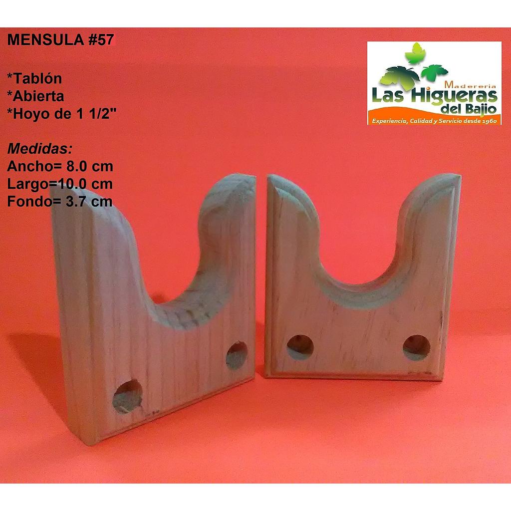 [MENSULA57] MENSULA BRIDA TABLA HOYO 11/2"