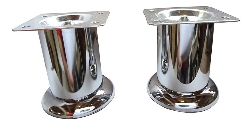 [PATAHH3369] PATA SOFA RECTA B140 CROMADA 80MM 3369