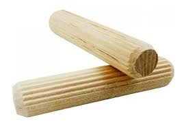 TAQUETE DE MADERA PARA ENSAMBLE ESTRIADOS 8X30MM (TARUGOS) (BOLSA 100 PERNOS)