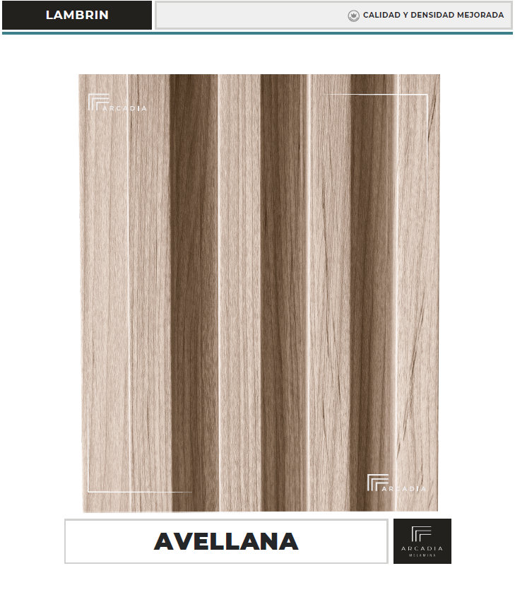LAMBRIN AVELLANA DECORATIVO WPC P.3 16CMX2.4CMX2.9MTS