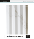 LAMBRIN MARMOL BLANCO DECORATIVO WPC P.107 16CMX2.4CMX2.9MTS