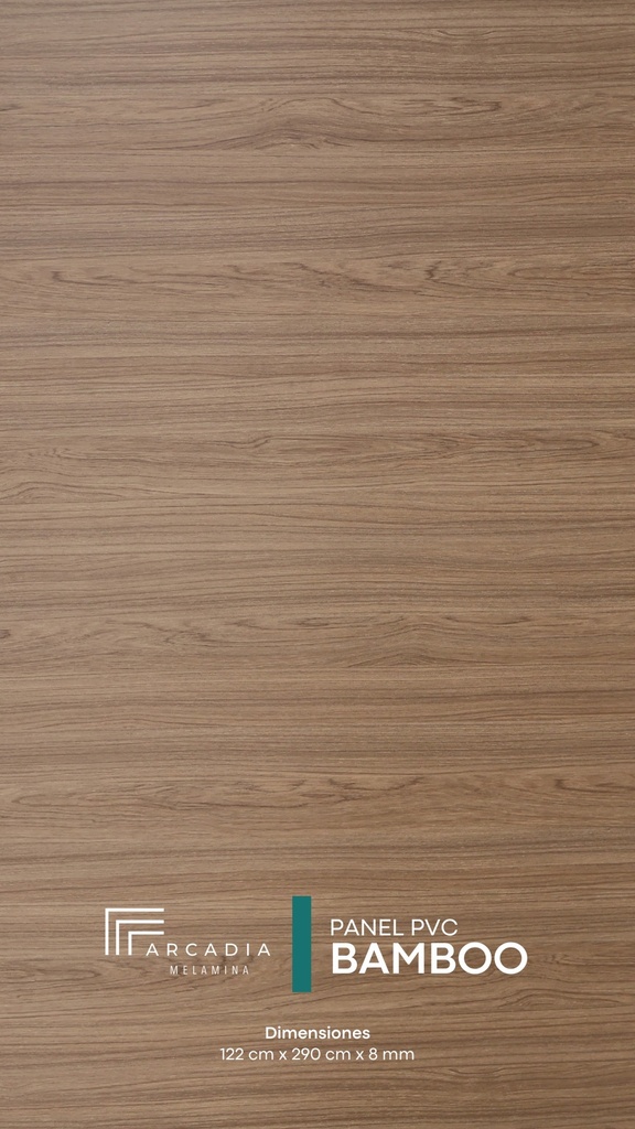 PANEL BAMBOO PARA PARED WPC 7MMX1.22MTX2.9MT WP01