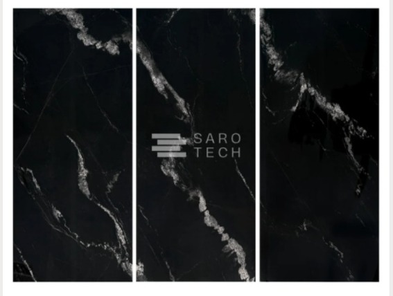[PANMARMBLACKA110] PANEL PARED SET TABLEROS MARMOL BLACK "A", "B" Y "C" PREMIUM A110 - 280 cm de largo x 122 cm de ancho x 0.8 cm ( Set 3 piezas )