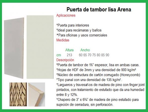 [PARE60] PUERTA ARENA 60CM