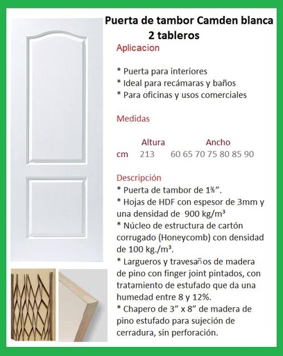 [PCAMD2T85] PUERTA CAMDEN 2 TAB. 85X213 PYM