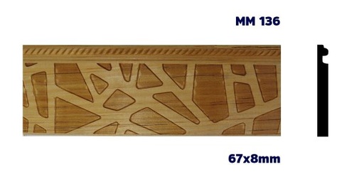 [MOLSLMM136] MOLDURA MM136 GRABADA 8x68 mm 