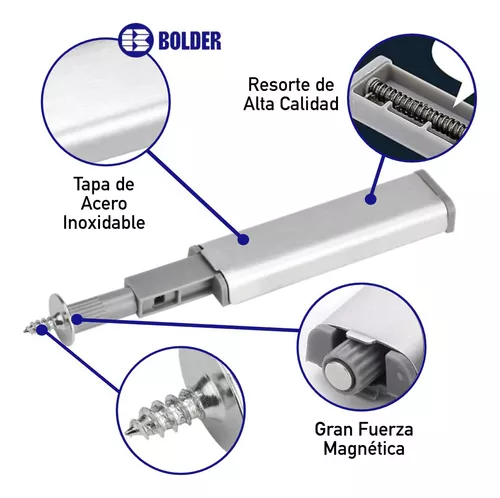 [RESBPUSHMAG] RESBALON FORZADOR PUSH OPEN MAGNETICO PARA PUERTA