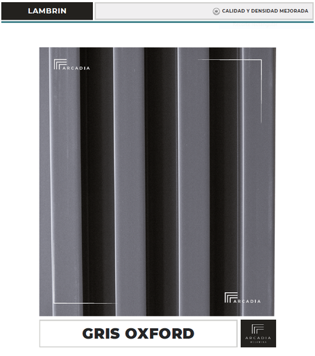 [LAMGOXF16CM] LAMBRIN GRIS OXFORD DECORATIVO WPC P.95 2.4CMX16CMX2.9MTS