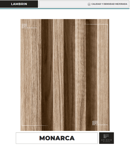 [LAMMON16CM] LAMBRIN MONARCA DECORATIVO WPC P.121 2.4CMX16CMX2.9MTS