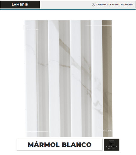 [LAMMARBCOBM-A06] LAMBRIN MARMOL BLANCO BM-A06 2.25CMX16CMX2.9MTS