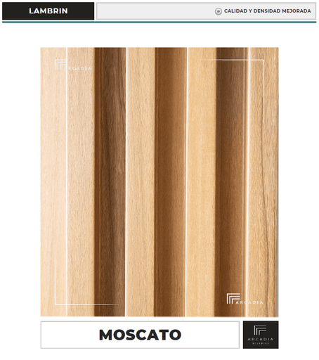 [LAMMOSCT16CM] LAMBRIN MOSCATO DECORATIVO WPC  P.51 2.4CMX16CMX2.9MTS 