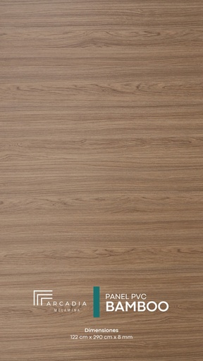[PANBAMWP01] PANEL BAMBOO PARA PARED WPC 8MMX1.22MTX2.90MT WP01